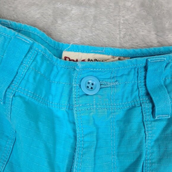 Vintage Ralph Lauren Polo Jean Co. Shorts RL 67 Blue Cyan Sz 10 Pockets - Picture 3 of 13